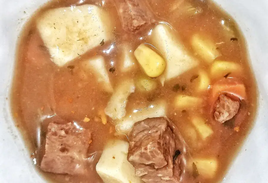 Otra fotografía orientativa para sopa de res con verduras