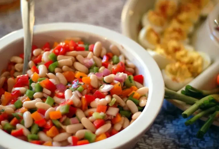 Fotografía ilustrativa de Ensalada de frijoles con verduras
